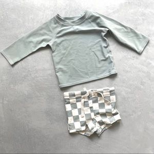Rylee and Cru Swim Rash Guard Set 6-12M